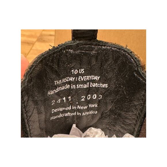 Thursday Duchess Bootie Black Coffee Old English Leather Size 10 NWOB Minimalist - Picture 12 of 14